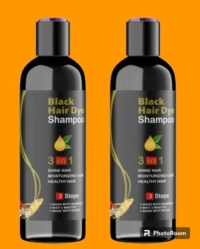 Black Herbal Hair Dye Shampoo (Pack Of 2) - Buy 1 Get 1 Free